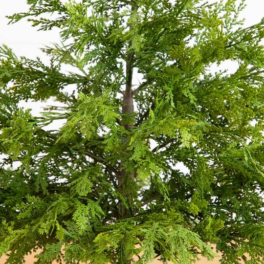 Nearly Natural 3ft. Unlit Real Touch Artificial Cedar Tree in Decorative Gray Planter